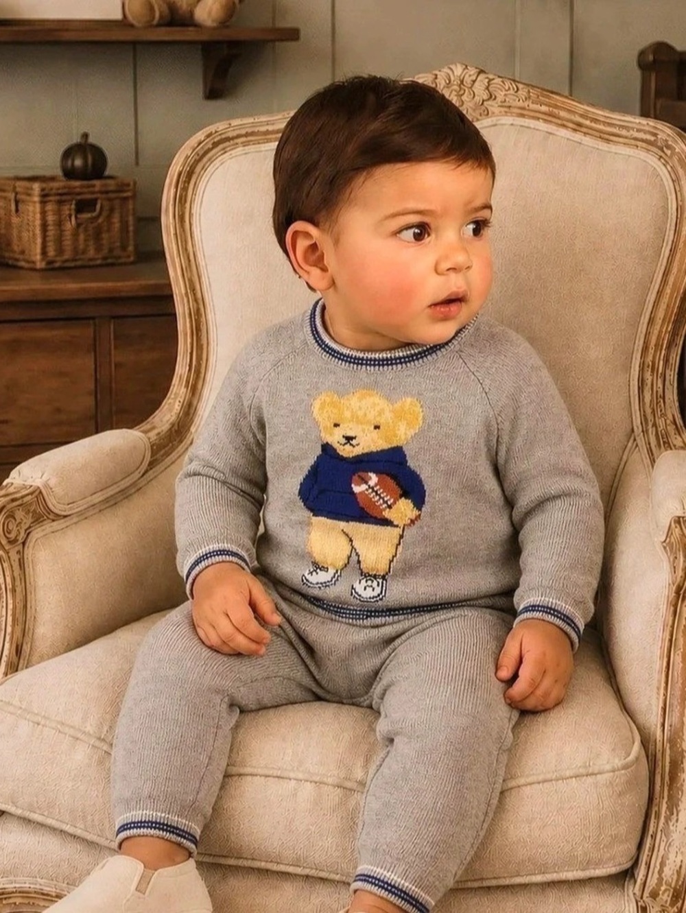 Steiff Baby Bear Sweater & Pants Set